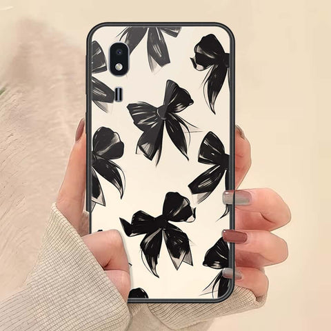 Samsung Galaxy A2 Core Cover - ONation Bow Series - HQ Ultra Shine Premium Infinity Glass Soft Silicon Borders Case