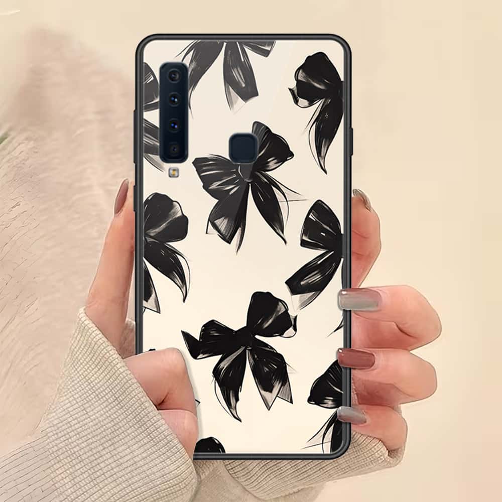 Samsung Galaxy A9s Cover - ONation Bow Series - HQ Ultra Shine Premium Infinity Glass Soft Silicon Borders Case
