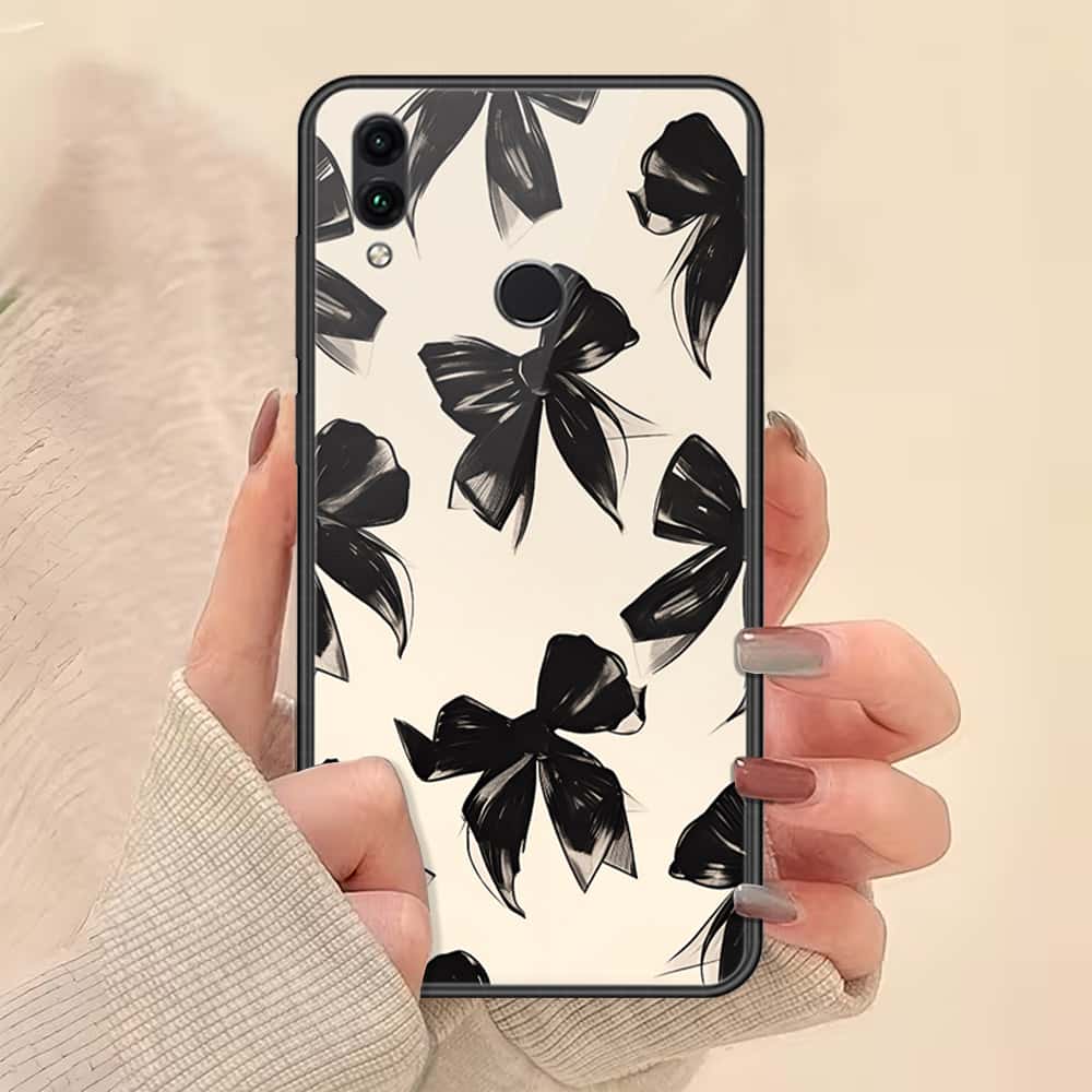 Huawei Honor 10 Lite Cover - ONation Bow Series - HQ Ultra Shine Premium Infinity Glass Soft Silicon Borders Case