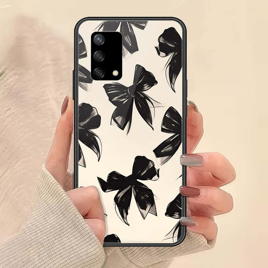 Oppo Reno 6 Lite Cover - ONation Bow Series - HQ Ultra Shine Premium Infinity Glass Soft Silicon Borders Case