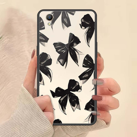 Oppo A37 Cover - ONation Bow Series - HQ Ultra Shine Premium Infinity Glass Soft Silicon Borders Case