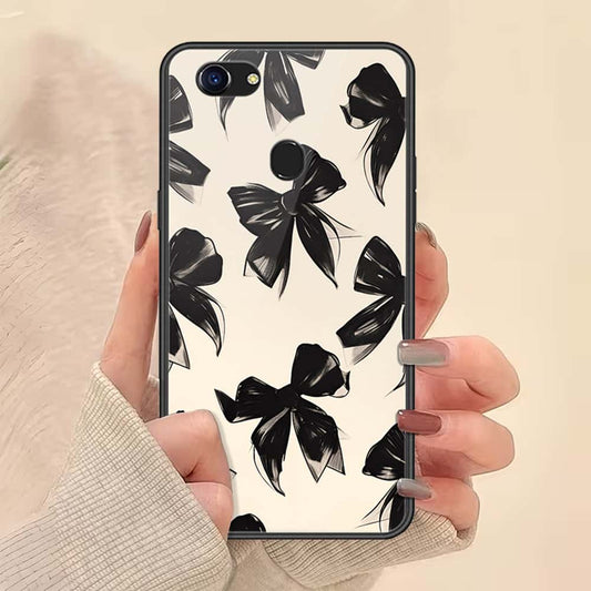 Oppo F5 Cover - ONation Bow Series - HQ Ultra Shine Premium Infinity Glass Soft Silicon Borders Case