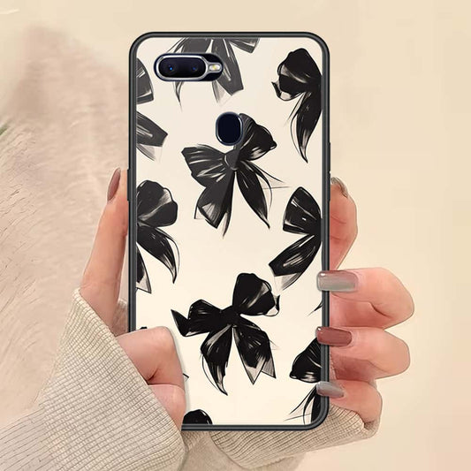 Oppo A7x Cover - ONation Bow Series - HQ Ultra Shine Premium Infinity Glass Soft Silicon Borders Case
