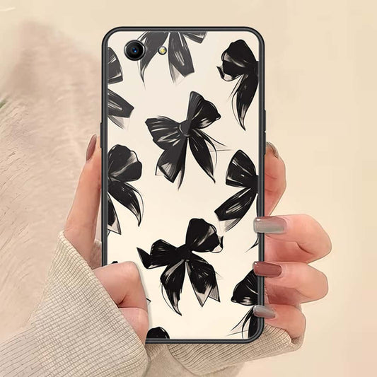 Oppo A83 Cover - ONation Bow Series - HQ Ultra Shine Premium Infinity Glass Soft Silicon Borders Case