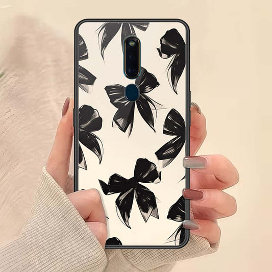 Oppo F11 Pro Cover - ONation Bow Series - HQ Ultra Shine Premium Infinity Glass Soft Silicon Borders Case