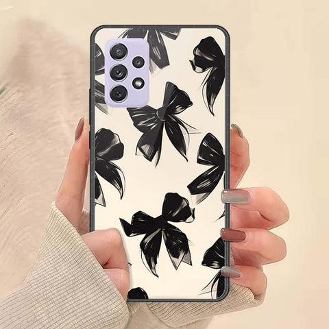 Samsung Galaxy A72 Cover - ONation Bow Series - HQ Ultra Shine Premium Infinity Glass Soft Silicon Borders Case