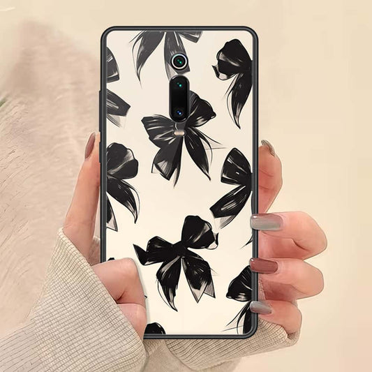 Xiaomi Mi 9T Cover - ONation Bow Series - HQ Ultra Shine Premium Infinity Glass Soft Silicon Borders Case