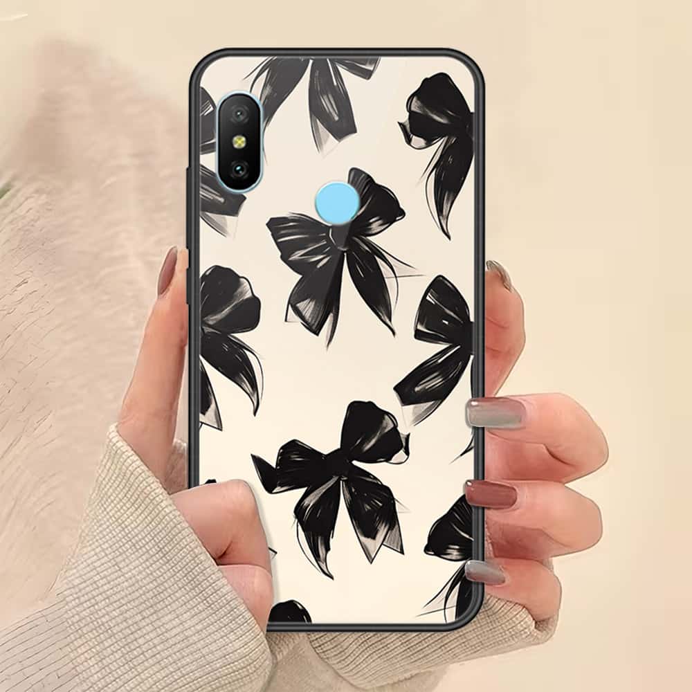 Xiaomi Mi A2 Cover - ONation Bow Series - HQ Ultra Shine Premium Infinity Glass Soft Silicon Borders Case