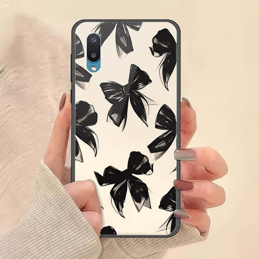 Samsung Galaxy M02 Cover - ONation Bow Series - HQ Ultra Shine Premium Infinity Glass Soft Silicon Borders Case