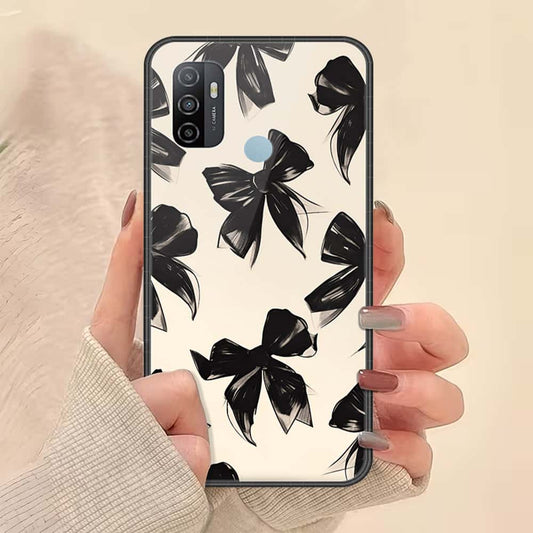 Oppo A53s Cover - ONation Bow Series - HQ Ultra Shine Premium Infinity Glass Soft Silicon Borders Case