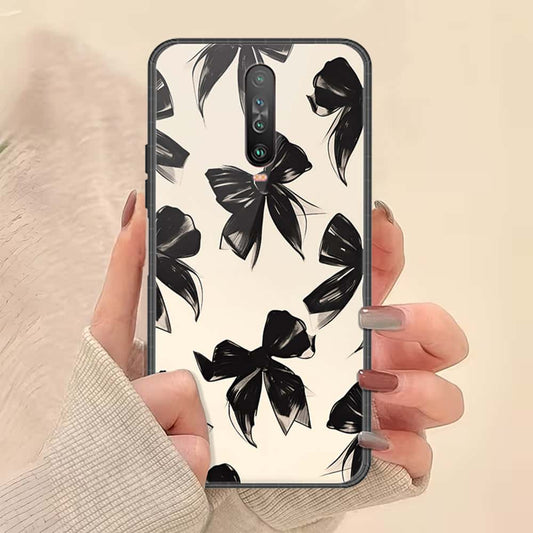 Xiaomi Redmi K30 Cover - ONation Bow Series - HQ Ultra Shine Premium Infinity Glass Soft Silicon Borders Case