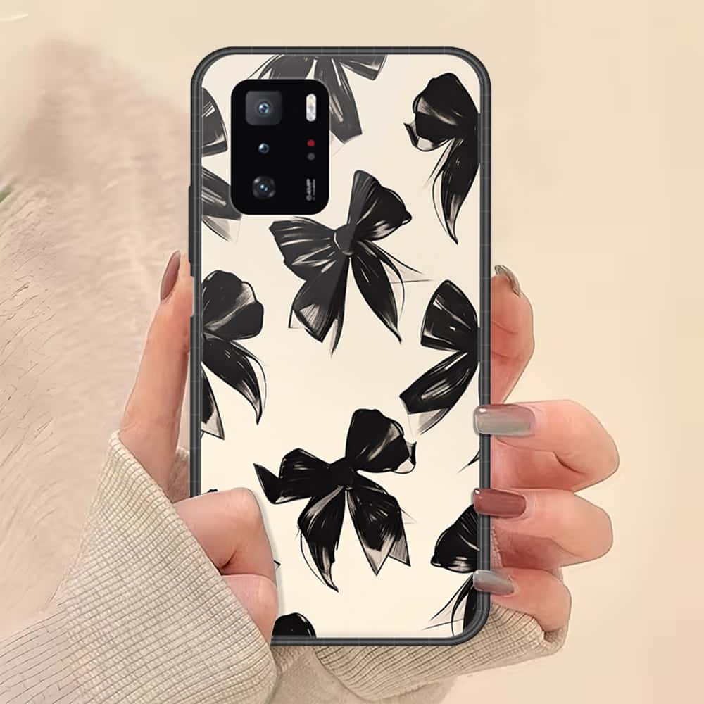 Xiaomi Poco X3 GT Cover - ONation Bow Series - HQ Ultra Shine Premium Infinity Glass Soft Silicon Borders Case