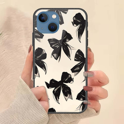 iPhone 13 Cover - ONation Bow Series - HQ Ultra Shine Premium Infinity Glass Soft Silicon Borders Case