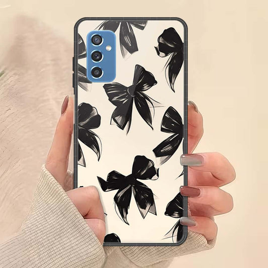 Samsung Galaxy M52 5G Cover - ONation Bow Series - HQ Ultra Shine Premium Infinity Glass Soft Silicon Borders Case