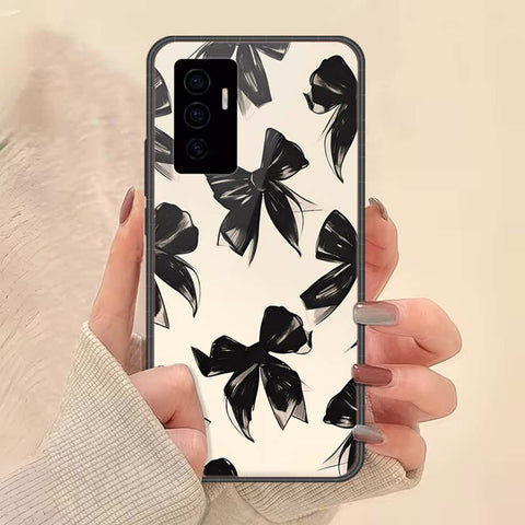 Vivo V23e Cover - ONation Bow Series - HQ Ultra Shine Premium Infinity Glass Soft Silicon Borders Case