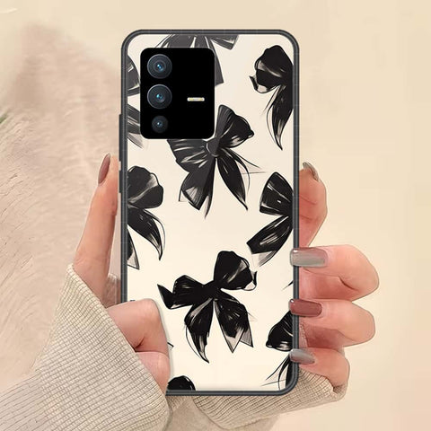 Vivo V23 5G Cover - ONation Bow Series - HQ Ultra Shine Premium Infinity Glass Soft Silicon Borders Case