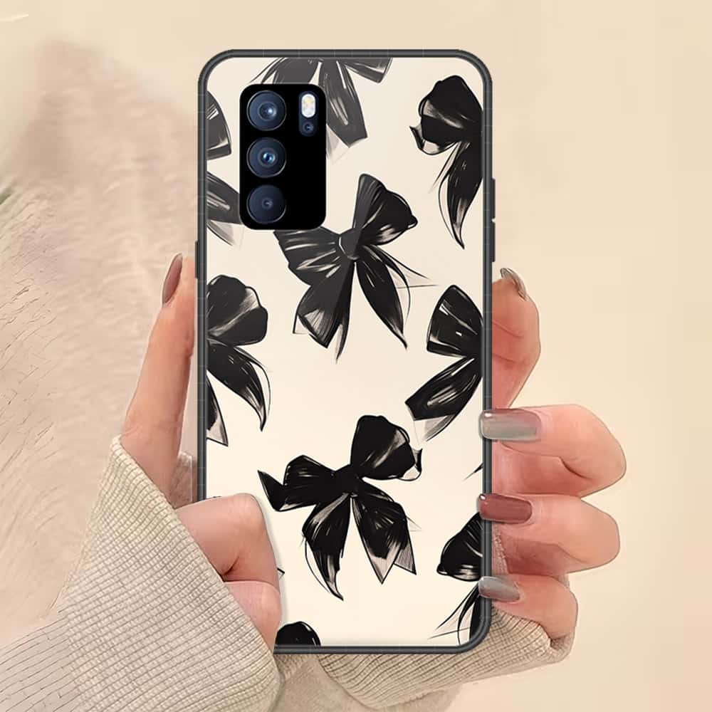 Oppo Reno 6 Pro 5G Cover - ONation Bow Series - HQ Ultra Shine Premium Infinity Glass Soft Silicon Borders Case