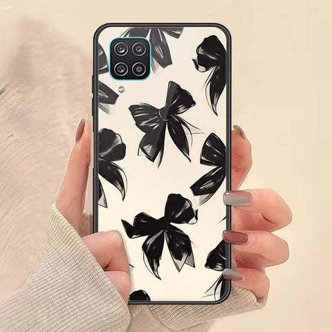 Samsung Galaxy A12 Nacho Cover - ONation Bow Series - HQ Ultra Shine Premium Infinity Glass Soft Silicon Borders Case