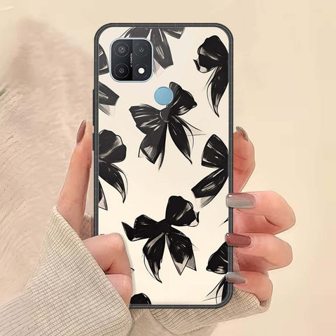 Oppo A35 Cover - ONation Bow Series - HQ Ultra Shine Premium Infinity Glass Soft Silicon Borders Case
