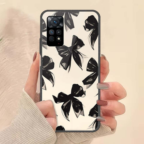 Xiaomi Redmi Note 11S Cover - ONation Bow Series - HQ Ultra Shine Premium Infinity Glass Soft Silicon Borders Case