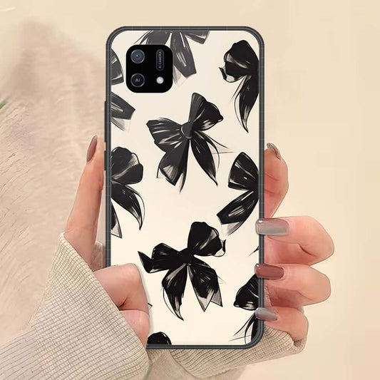 Oppo A16e Cover - ONation Bow Series - HQ Ultra Shine Premium Infinity Glass Soft Silicon Borders Case