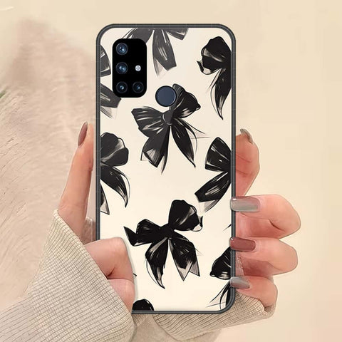 OnePlus Nord N10 Cover - ONation Bow Series - HQ Ultra Shine Premium Infinity Glass Soft Silicon Borders Case