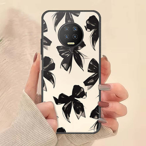 Infinix Note 7 Cover - ONation Bow Series - HQ Ultra Shine Premium Infinity Glass Soft Silicon Borders Case