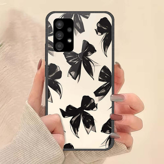 Samsung Galaxy A73 5G Cover - ONation Bow Series - HQ Ultra Shine Premium Infinity Glass Soft Silicon Borders Case