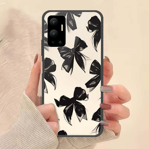 Infinix Hot 12 Cover - ONation Bow Series - HQ Ultra Shine Premium Infinity Glass Soft Silicon Borders Case