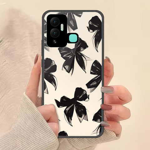 Infinix Hot 12i Cover - ONation Bow Series - HQ Ultra Shine Premium Infinity Glass Soft Silicon Borders Case