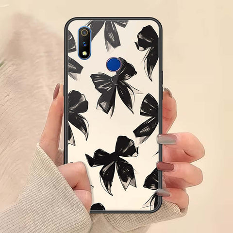 Realme 3 Cover - ONation Bow Series - HQ Ultra Shine Premium Infinity Glass Soft Silicon Borders Case