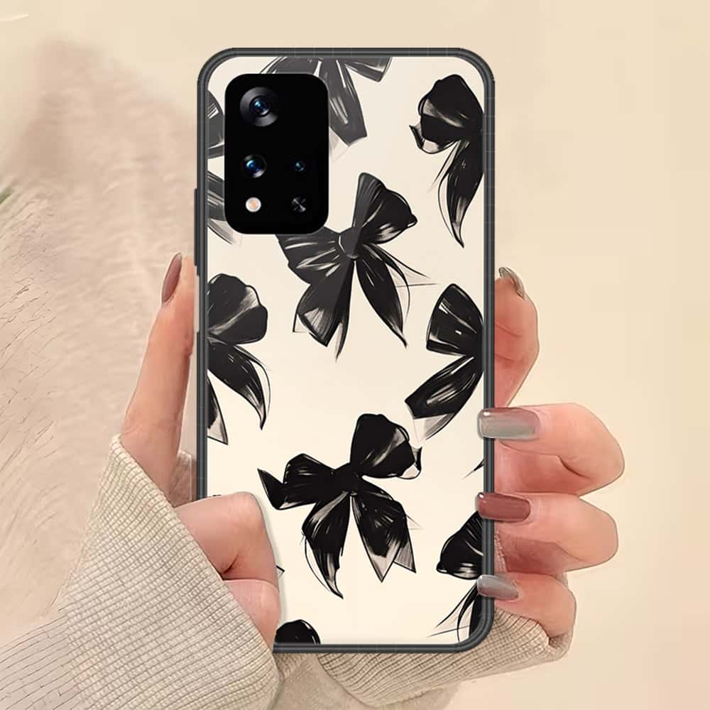 Xiaomi Poco M4 Pro 5G Cover - ONation Bow Series - HQ Ultra Shine Premium Infinity Glass Soft Silicon Borders Case
