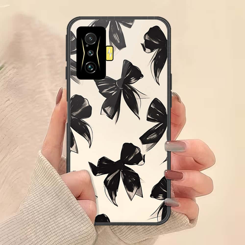 Xiaomi Poco F4 GT Cover - ONation Bow Series - HQ Ultra Shine Premium Infinity Glass Soft Silicon Borders Case