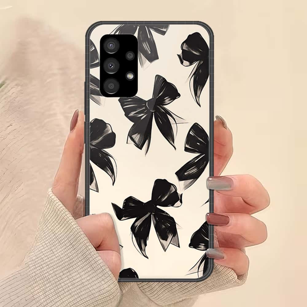 Samsung Galaxy A23 Cover - ONation Bow Series - HQ Ultra Shine Premium Infinity Glass Soft Silicon Borders Case