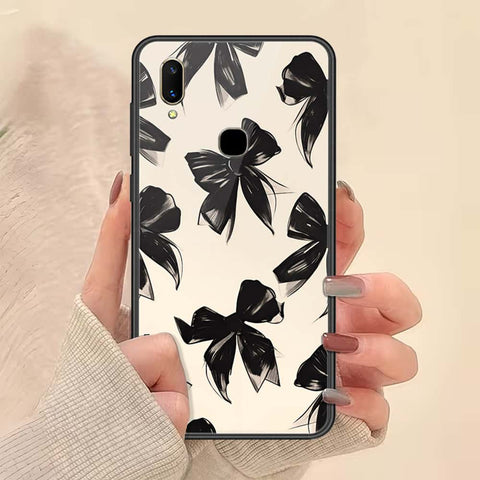 Vivo V11 Cover - ONation Bow Series - HQ Ultra Shine Premium Infinity Glass Soft Silicon Borders Case