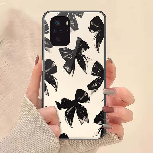 Xiaomi Redmi Note 10s Cover - ONation Bow Series - HQ Ultra Shine Premium Infinity Glass Soft Silicon Borders Case