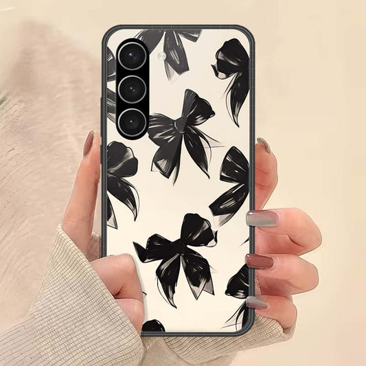 Samsung Galaxy S23 Plus 5G Cover - ONation Bow Series - HQ Ultra Shine Premium Infinity Glass Soft Silicon Borders Case
