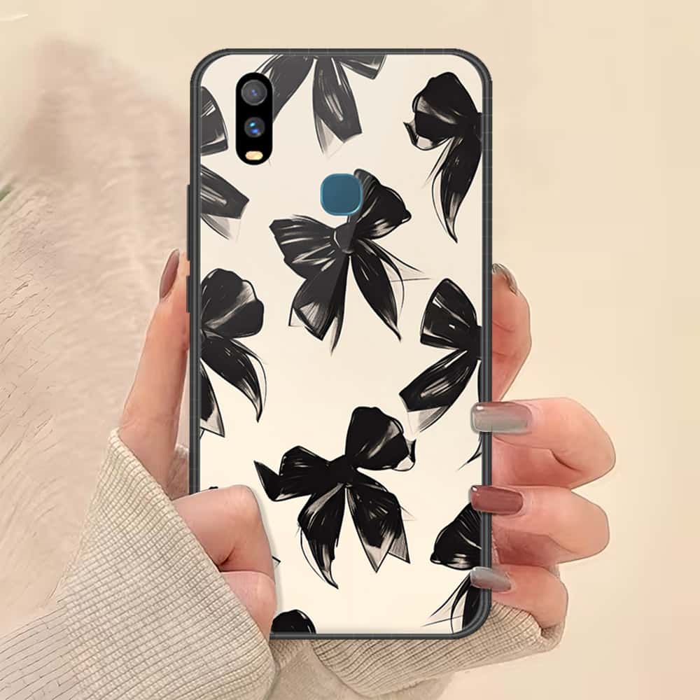 Vivo Y11 2023 Cover - ONation Bow Series - HQ Ultra Shine Premium Infinity Glass Soft Silicon Borders Case