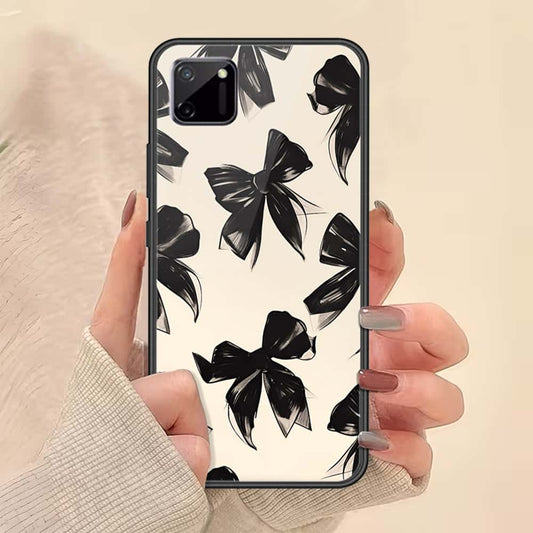 Realme C11 Cover - ONation Bow Series - HQ Ultra Shine Premium Infinity Glass Soft Silicon Borders Case