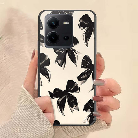 Vivo V25e Cover - ONation Bow Series - HQ Ultra Shine Premium Infinity Glass Soft Silicon Borders Case
