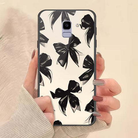 Samsung Galaxy J6 Cover - ONation Bow Series - HQ Ultra Shine Premium Infinity Glass Soft Silicon Borders Case