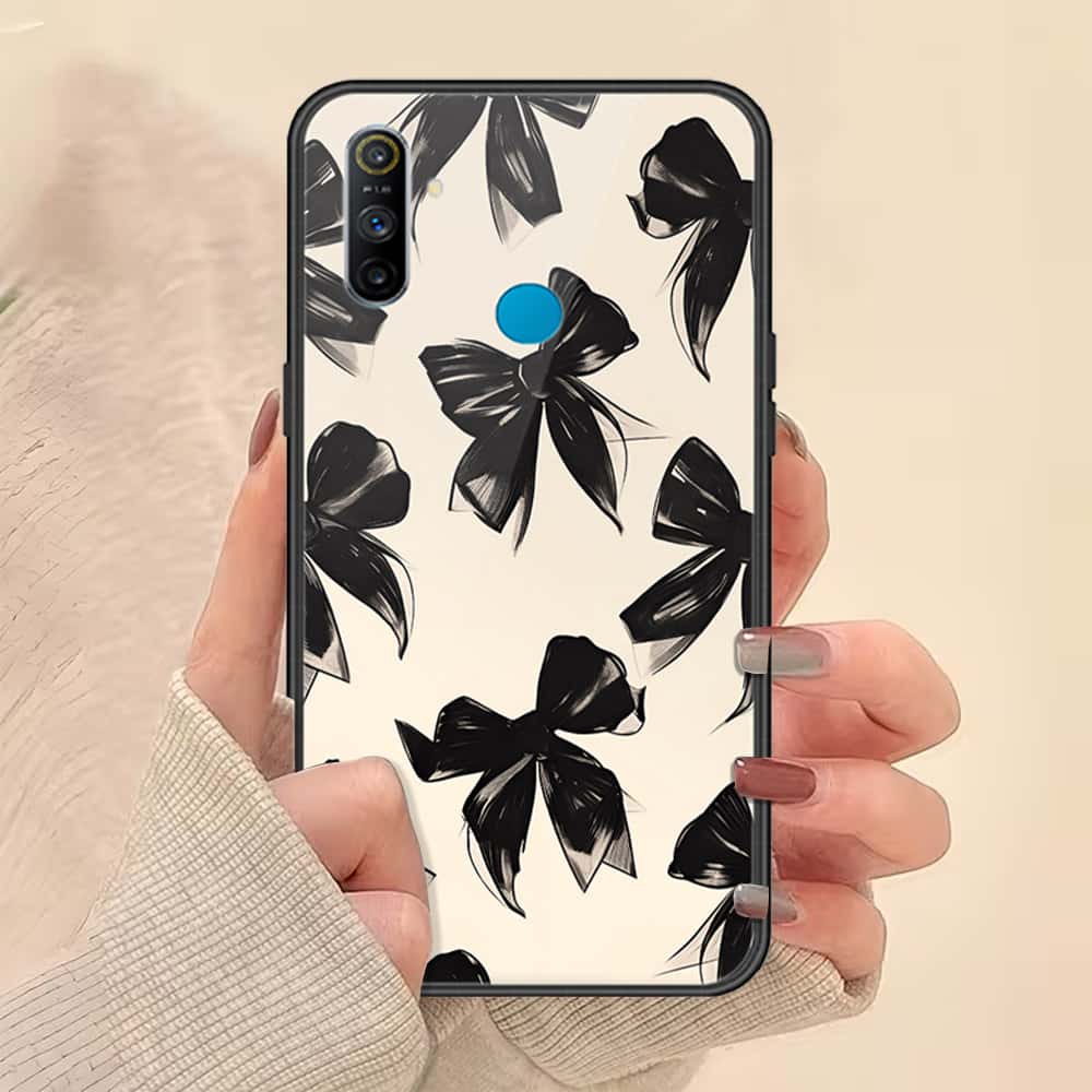 Realme 6i Cover - ONation Bow Series - HQ Ultra Shine Premium Infinity Glass Soft Silicon Borders Case