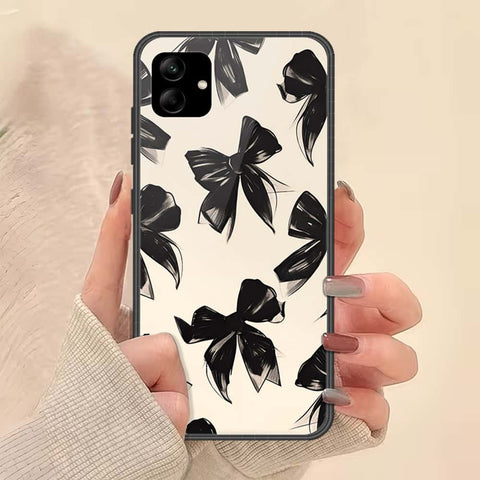 Samsung Galaxy F04 Cover - ONation Bow Series - HQ Ultra Shine Premium Infinity Glass Soft Silicon Borders Case