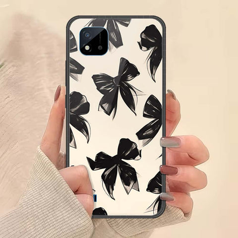 Realme C20 Cover - ONation Bow Series - HQ Ultra Shine Premium Infinity Glass Soft Silicon Borders Case