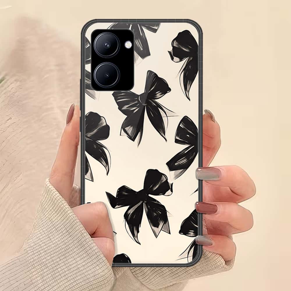 Realme C33 Cover - ONation Bow Series - HQ Ultra Shine Premium Infinity Glass Soft Silicon Borders Case