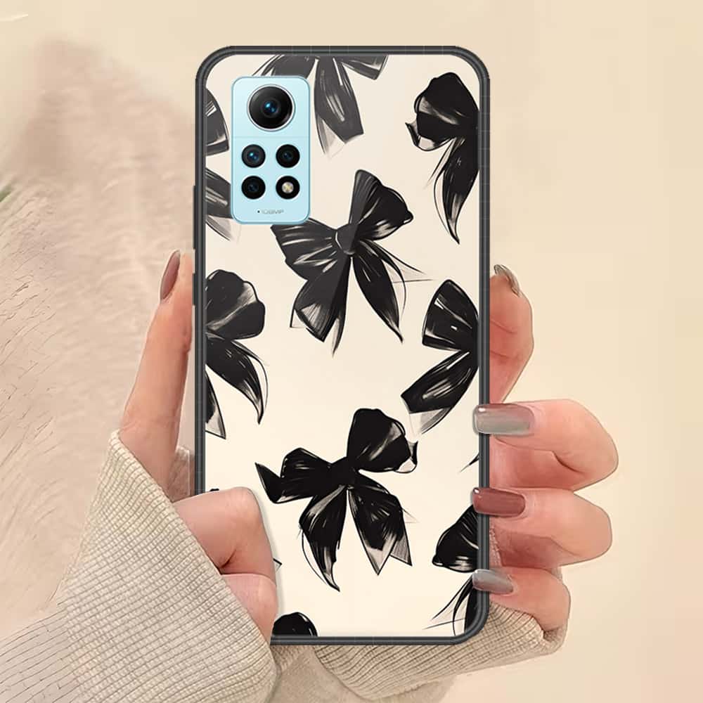 Xiaomi Redmi Note 12 Pro 4G Cover - ONation Bow Series - HQ Ultra Shine Premium Infinity Glass Soft Silicon Borders Case