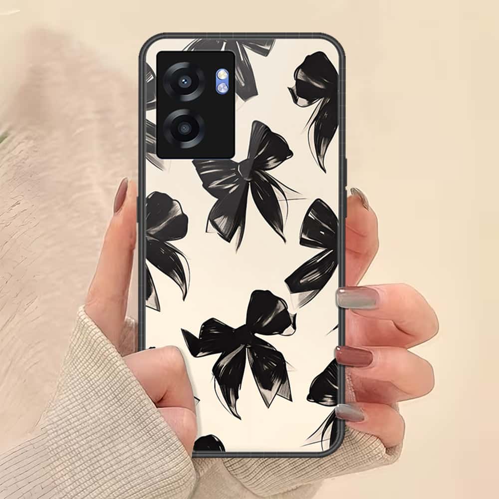 Realme Q5i Cover - ONation Bow Series - HQ Ultra Shine Premium Infinity Glass Soft Silicon Borders Case