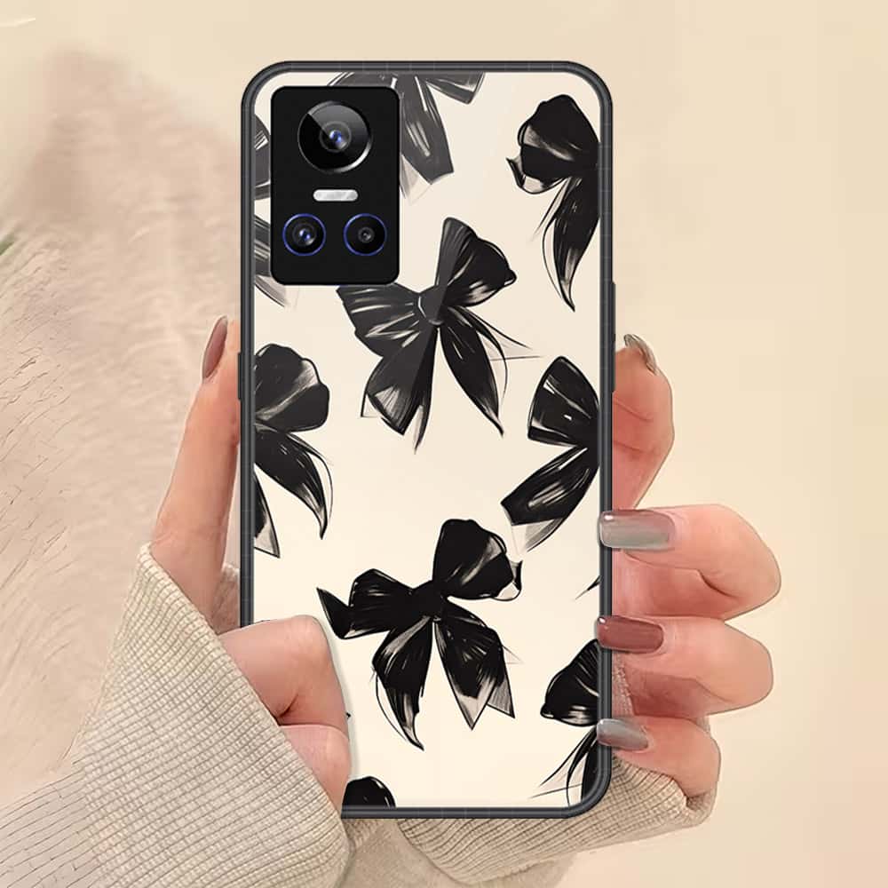 Realme GT Neo 3 Cover - ONation Bow Series - HQ Ultra Shine Premium Infinity Glass Soft Silicon Borders Case