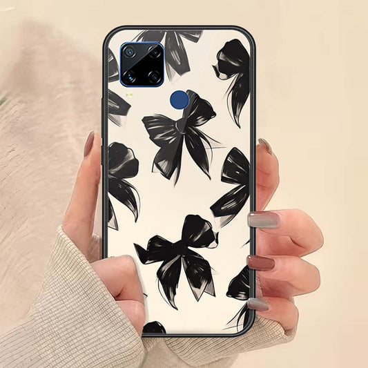Realme C15 Cover - ONation Bow Series - HQ Ultra Shine Premium Infinity Glass Soft Silicon Borders Case