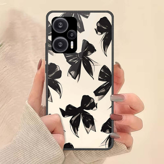 Xiaomi Redmi Note 12 Turbo Cover - ONation Bow Series - HQ Ultra Shine Premium Infinity Glass Soft Silicon Borders Case